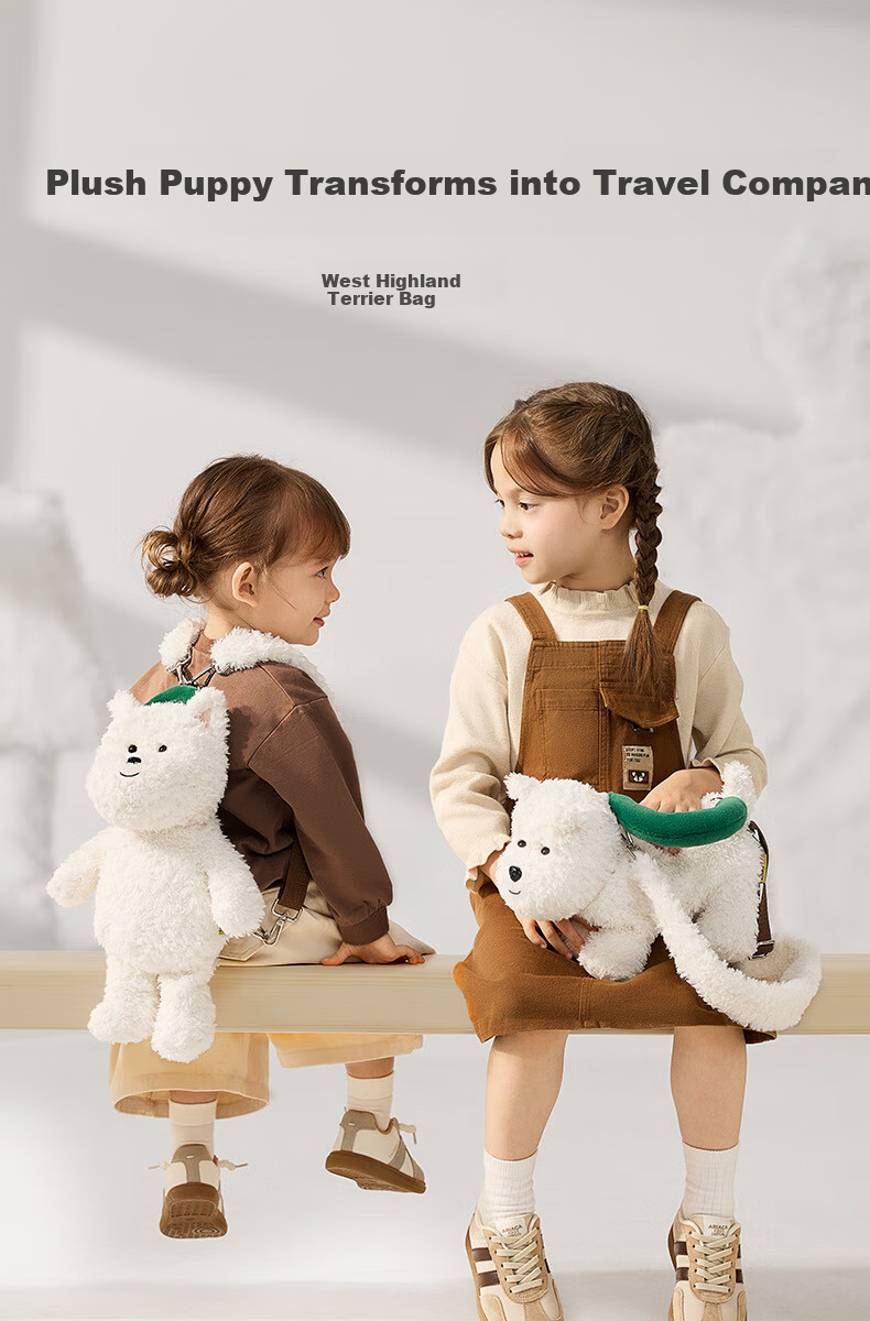 Babycare & bctoys Highland Plush Shoulder Crossbody Bag Toy Doll for Girls Holiday Gift 2