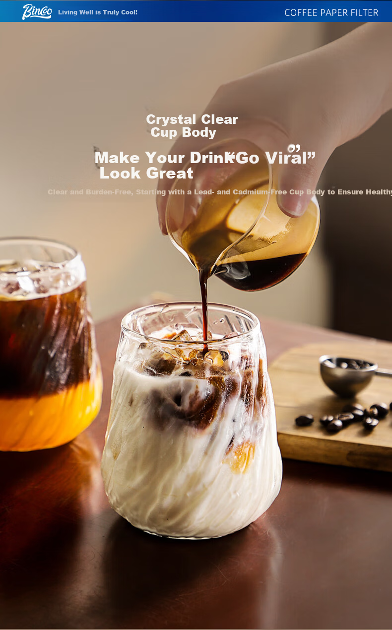 Bincoo Premium Vintage American Style Dirty Glass Coffee Cup for Afternoon Tea Espresso Latte 4