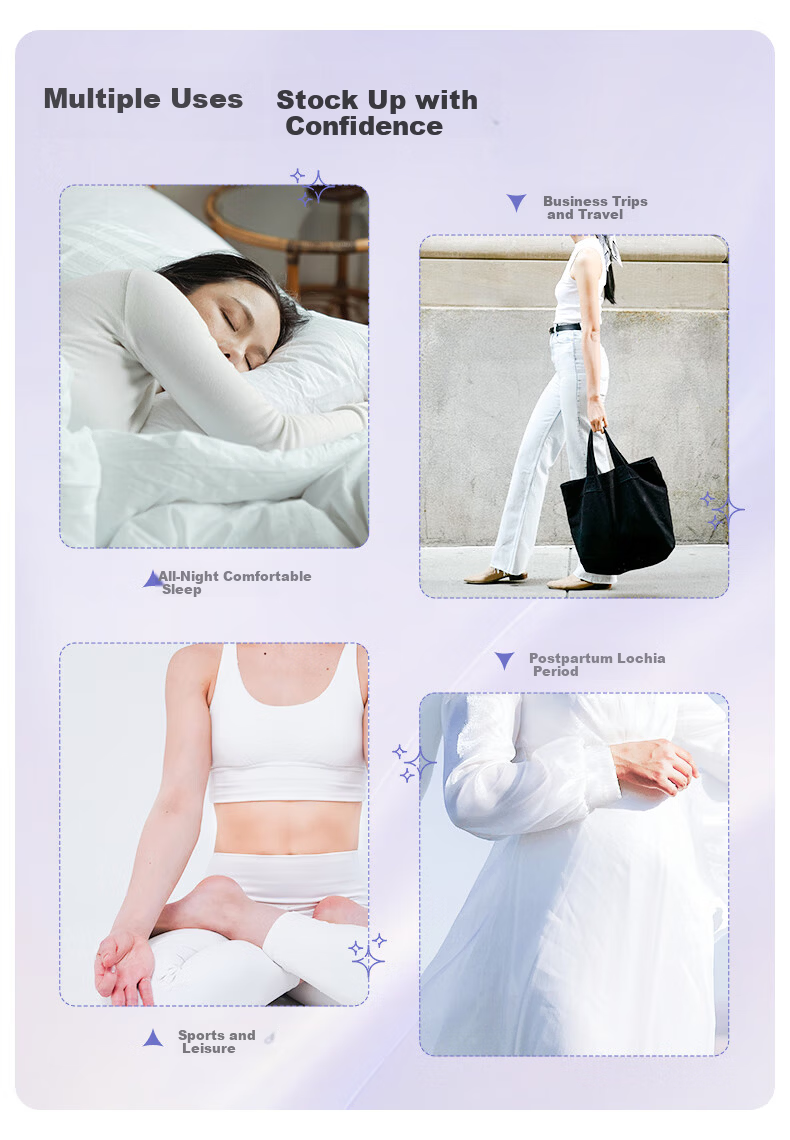 Beishute Soft Night Use Cotton-like Panty Sanitary Pads Sleep Pants L-XL Size 30 Pieces 5 Pads * 6 Packs Leak-proof 12