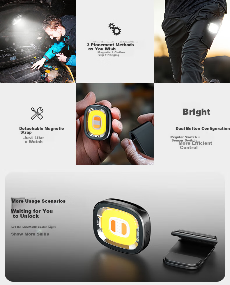 LEM Magnetic Headlamp Portable Night Fishing Sensor Light Work Lamp Multifunctional High-Power Flashlight 2