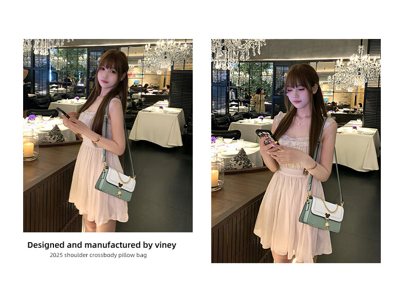 Love Sea Cowhide Leather Women's Shoulder Bag Crossbody Bag Trendy Underarm Bag Boutique Birthday Gift High-End Feel for Girlfriend Wife 4