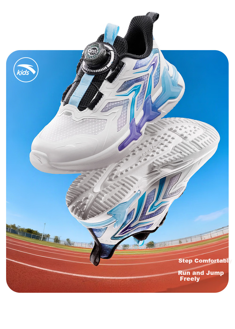 Anta Kids Bow Speed Running Shoes 2026 Summer Boys Sports Button Running Shoes A12629948 3