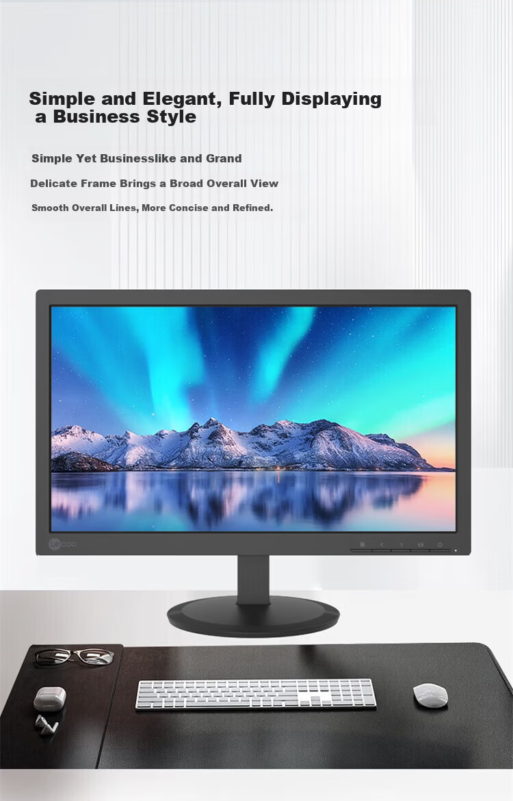 Lecoo Lenovo Laikuo 19.5-inch TN Panel Eye-care Low Blue Light Flicker-free Monitor HDMI+VGA Dual Interface Wall-mount Supported Computer Display B2022 3