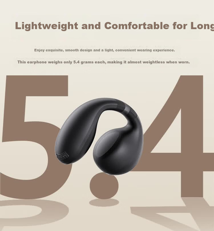 Ziguang Bluetooth Earphones, Clip-On Open-Style Non-In Air Bone Conduction Concept, Hanging-Ear Wireless Sports Running Ai Translation Long Battery Life Headphones Compatible with Huawei Xiaomi And Others 4
