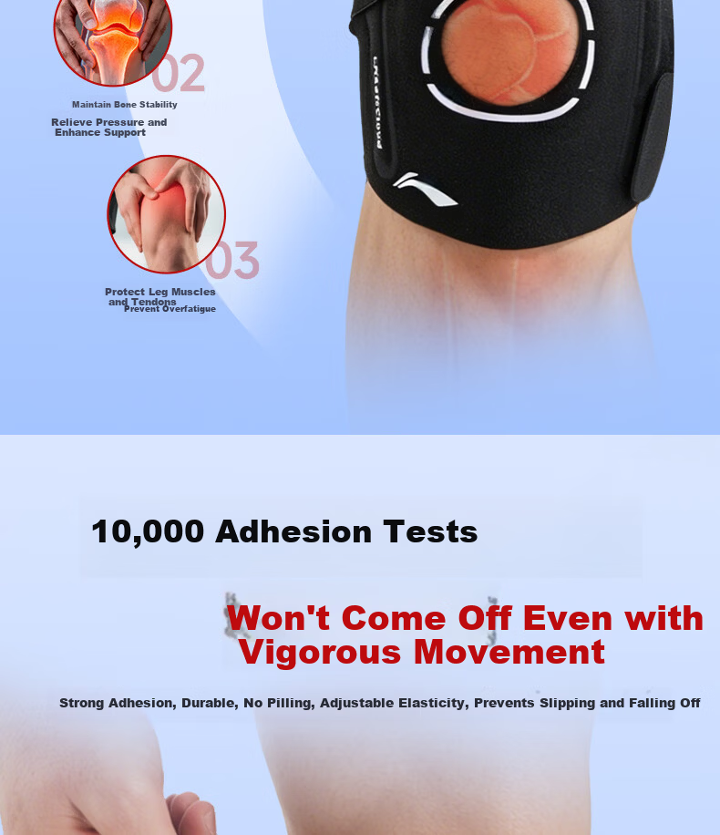 Li-Ning Knee Brace for Sports, Running, Men And Women, Meniscus Protection, Joint Support, Patellar Strap, Basketball, Soccer, Badminton, Hiking Protective Gear 11