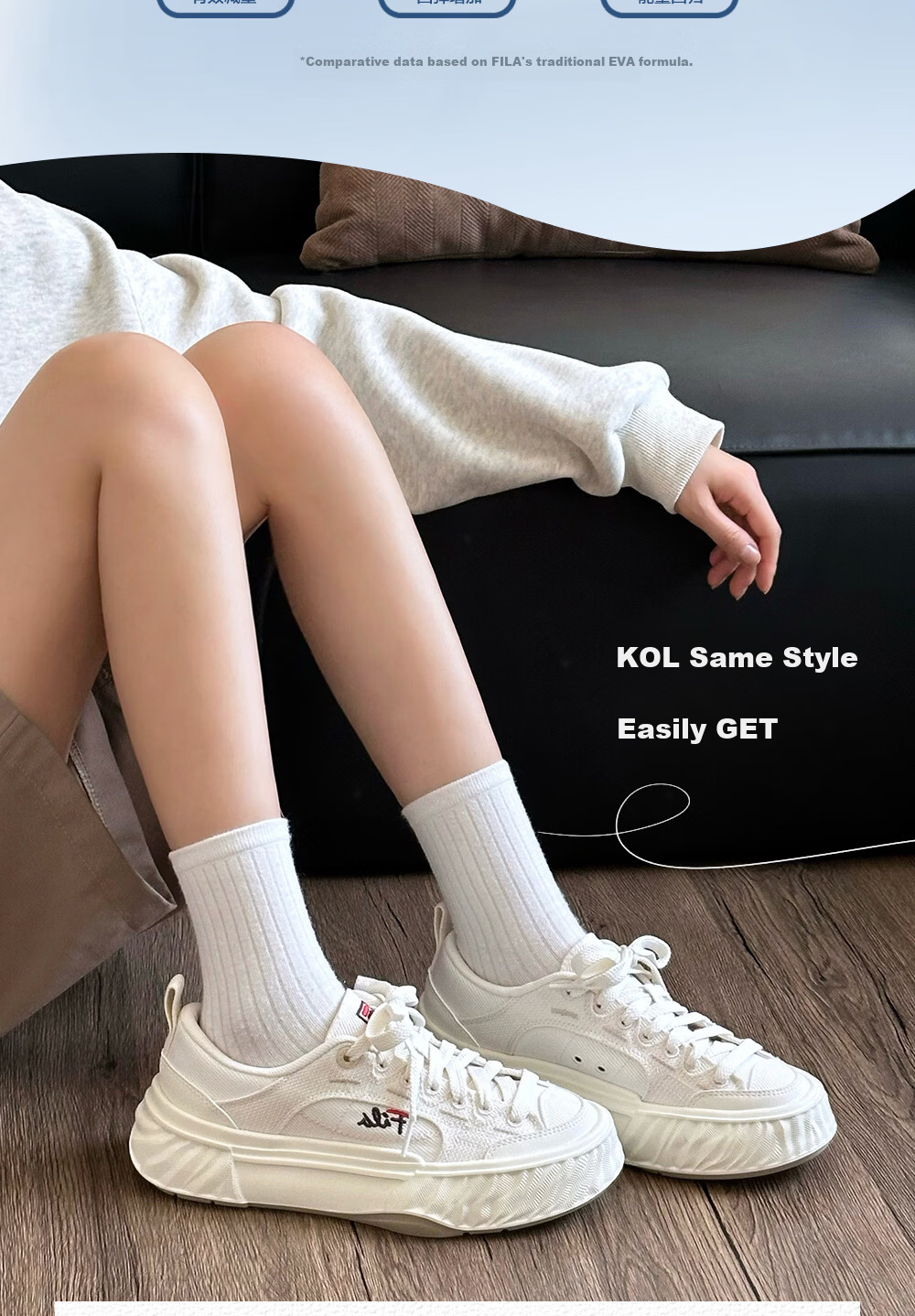 FILA Official Women's Shoes FOSSO 1+ Canvas Shoes 2026 Summer Rock Walking Shoes 1+ Fashion Casual Shoes 7