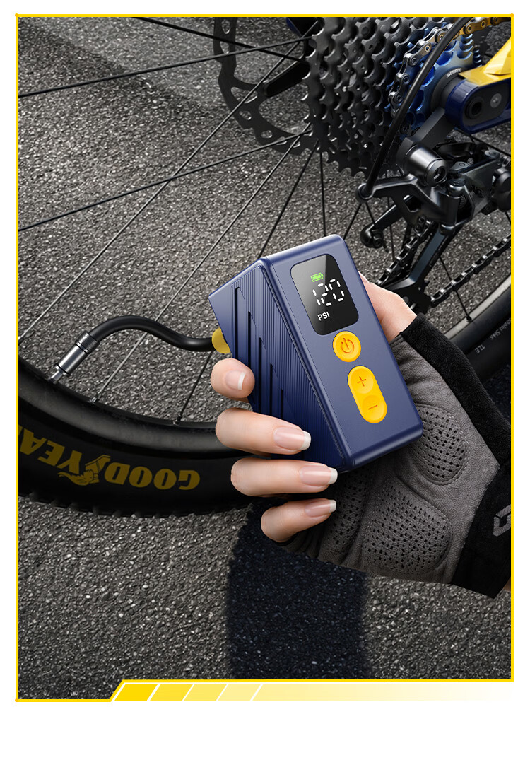 Goodyear Bicycle Pump Electric High-Pressure Portable Wireless Inflator for Road Bikes 14