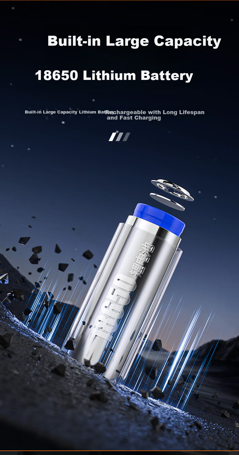 Foshan Lighting High-Power Flashlight Zoomable Long-Range Outdoor Laser Super Bright Rechargeable Portable Emergency Lighting 12