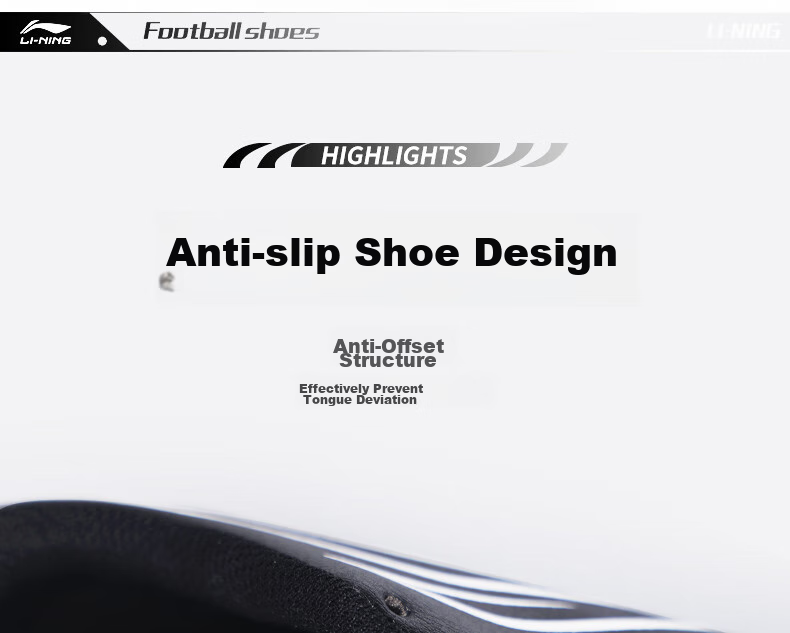Li-Ning Soccer Shoes for Men, Women, Adults And Children, TF Turf Cleats, Professional Training Football Boots, Non-Slip Wear-Resistant Cleats for Youth, Black, Size 44 15