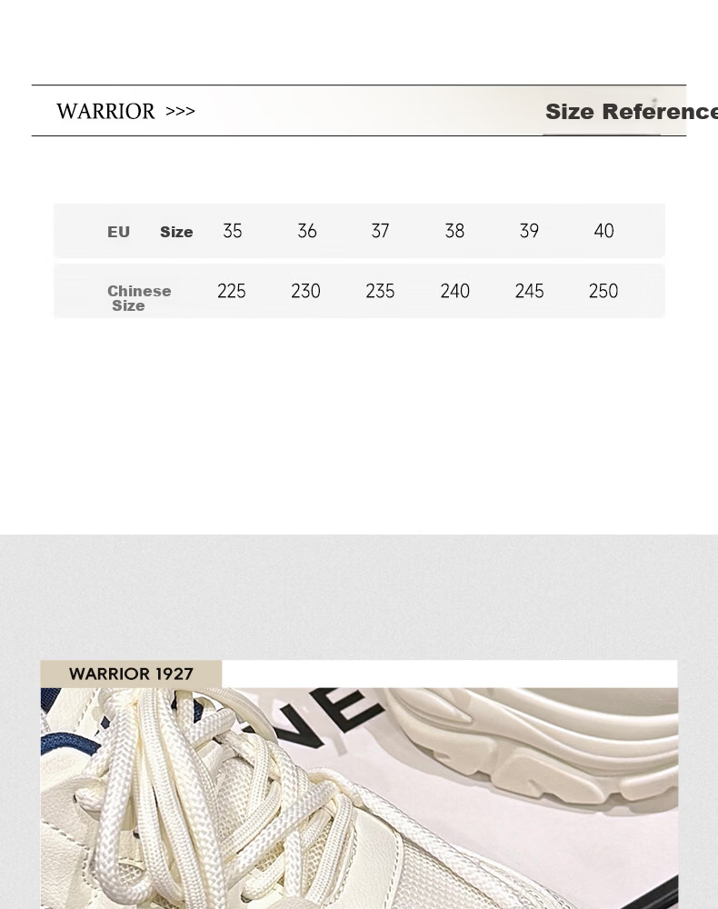 Warrior Official Women's Dad Sneakers 2026 Spring Summer New Thick Sole Height Increasing Casual Sports Shoes Women Pink Beige Size 39 6