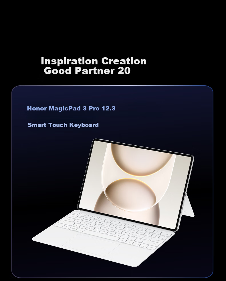 HONOR [Li Yunrui's Same Model Tablet] MagicPad3 Pro 12.3, Subsidized, 4.8mm Ultra-Thin OLED Tablet, 12GB+256GB, Moonlight White 39