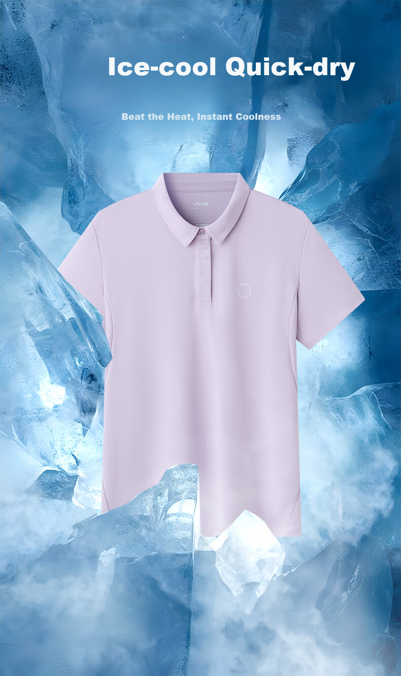 JEEP Women's Short Sleeve Polo Shirt UPF50+ Sun Protection Quick-Dry Outdoor Casual Breathable T-Shirt 5