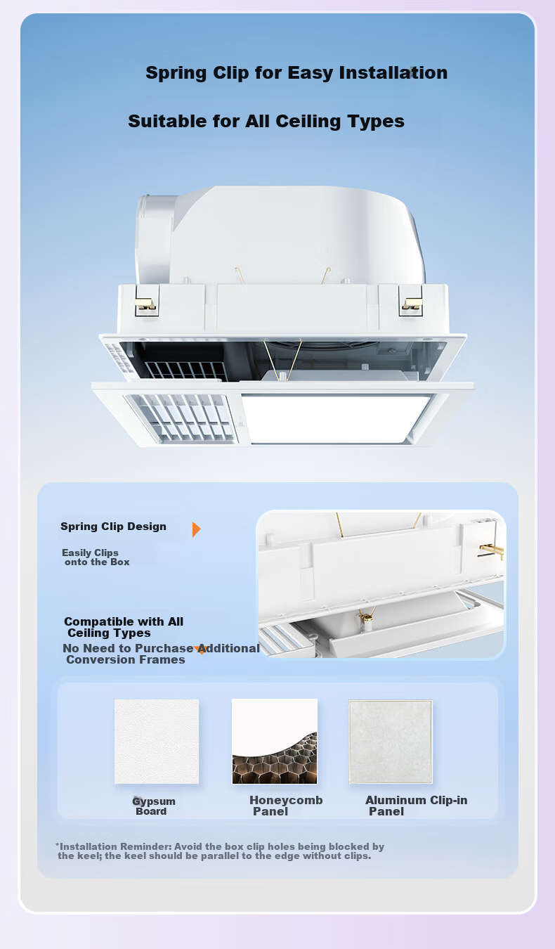 Midea Warm Air Bathroom Heater Warm Cube Series Lighting Exhaust Ventilation Multifunctional Heater GA00 5