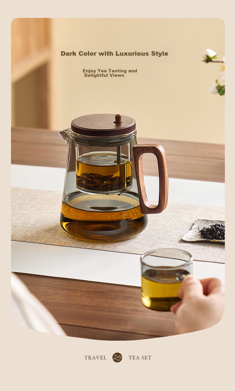 Mingguang Lazy Tea Set Glass Teapot Tea Water Separation Tea Cup Glass Brewing Pot Office Kung Fu Tea Set Home Use 14