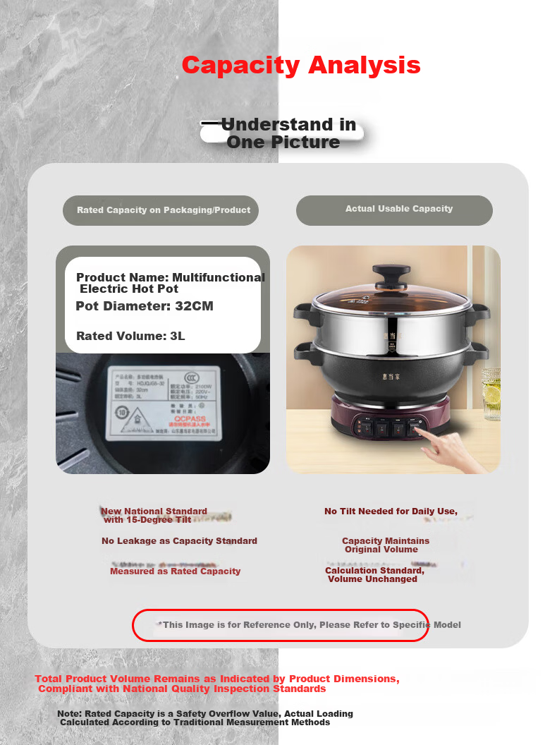 Hui Dang Jia Electric Stir-Fry Pan Multi-Functional Electric Cooker Household Electric Cooking Pot Integrated Electric Steamer Electric Hot Pot Non-Stick Multi-Purpose Pot HDJXC2-30 4