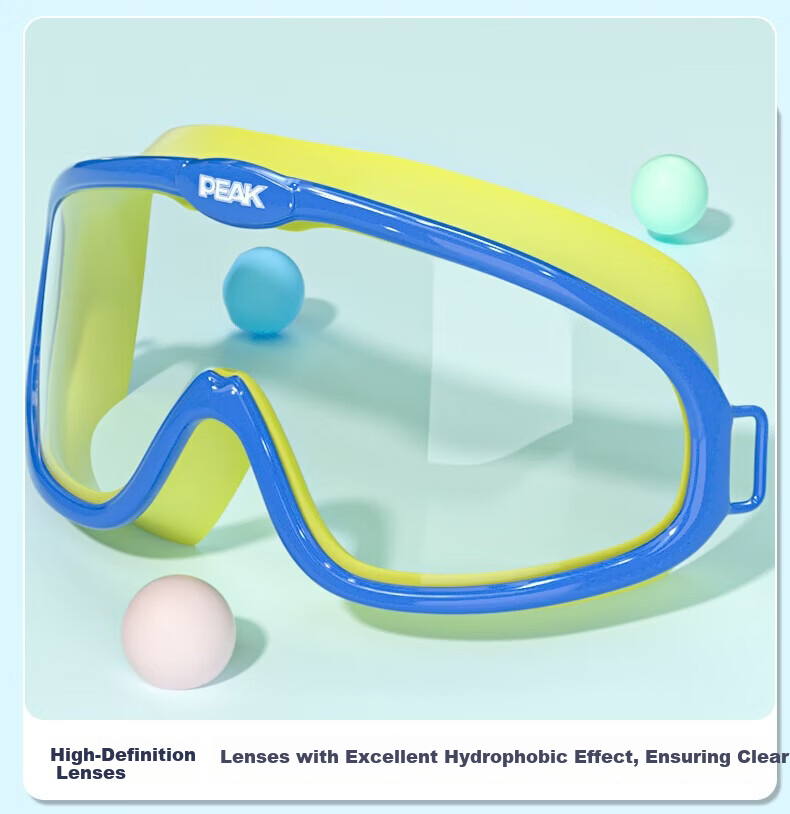 PEAK Children's Swimming Goggles, Anti-Fog And Waterproof, High-Definition Large Frame, Boys And Girls Swim Glasses, Swim Cap Set, Professional Swimming Equipment 7