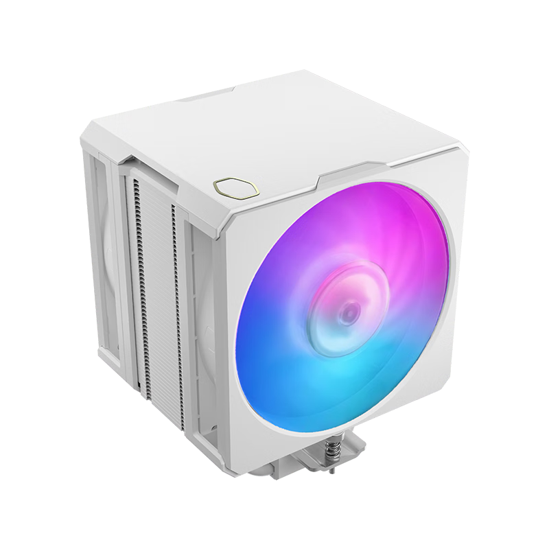 CoolerMaster Hyper 612 Pro ARGB CPU Air Cooler White Single Tower Superconducting 6 Heat Pipes Dual Mobius Fans Brushed Metal Top Cover 5-Year Warranty