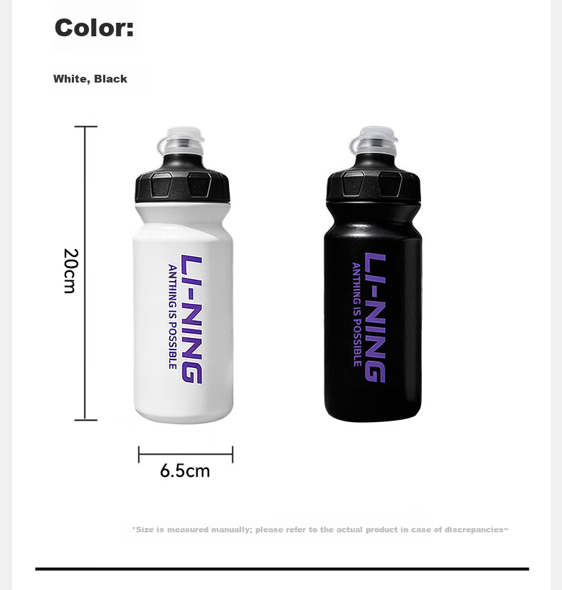LI-NING Large Capacity Squeeze Bicycle Water Bottle Outdoor Sports Water Bottle Mountain Bike Cycling Water Bottle Accessory 11