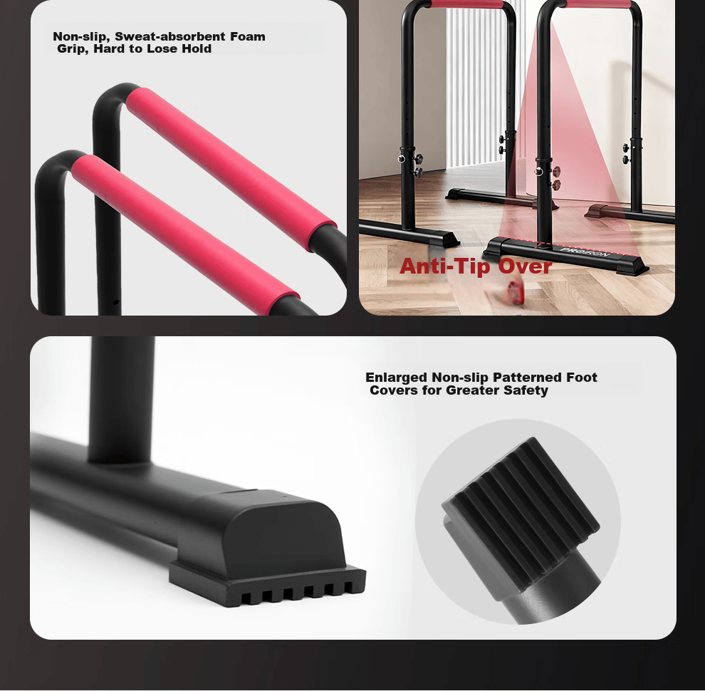 PROIRON Puliai Home Dip Bar Trainer Portable Indoor Single and Parallel Bars Multifunctional Fitness Equipment for Exercise 6