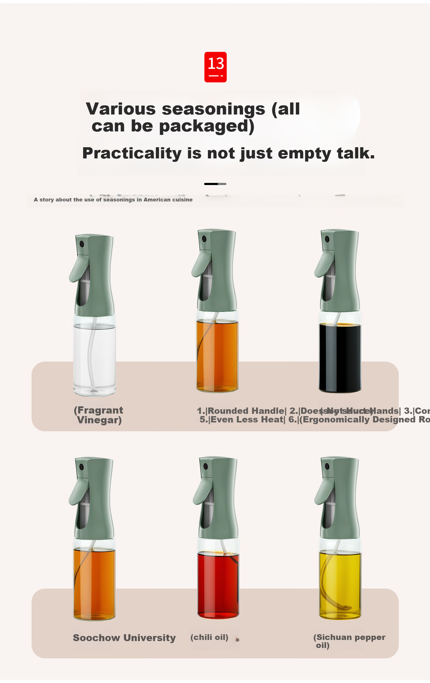KATEI STORY Japanese Glass Oil Sprayer Kitchen Household Air Fryer Oil Bottle Spray Bottle Atomized Oil Container 10