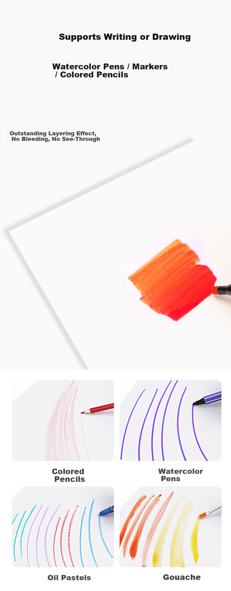 Doton 180g A4 Dutch White Card Paper 100 Sheets Glue Binding Machine Binding Book Cover Document Cover Paper Handmade DIY Drawing Printing 8