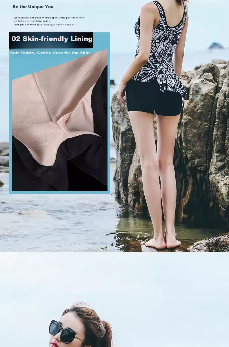 LI-NING Women's Adult Training Swimwear 2026 New High-End One-Piece Swimsuit for Hot Springs, Tummy Control, Slimming, Plus Size 2
