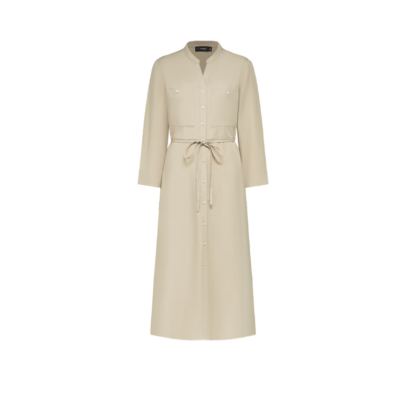 G2000 [Lyocell Linen Blend with Belt Mall Same Style] Women's 2026 Spring Summer Long Sleeve Dress
