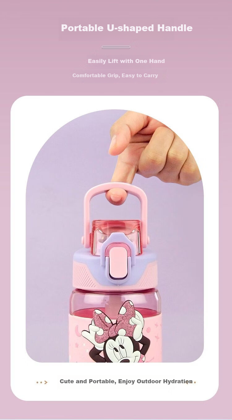 Disney Kids Water Bottle Summer Straw Cup Tritan Material Shatterproof Primary School Student Sports Water Bottle 540ml 13