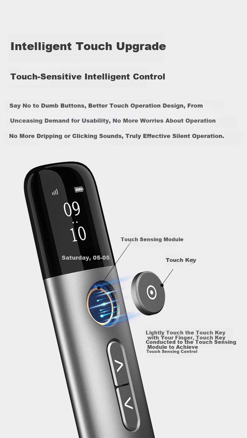 ASiNG A9 Pro Dual Laser Page-Turning Pen, Multifunctional Projection Pointer for Teachers, LCD Screen LED Magnification Highlighting Digital Laser Time Display Countdown, 32GB Memory 5