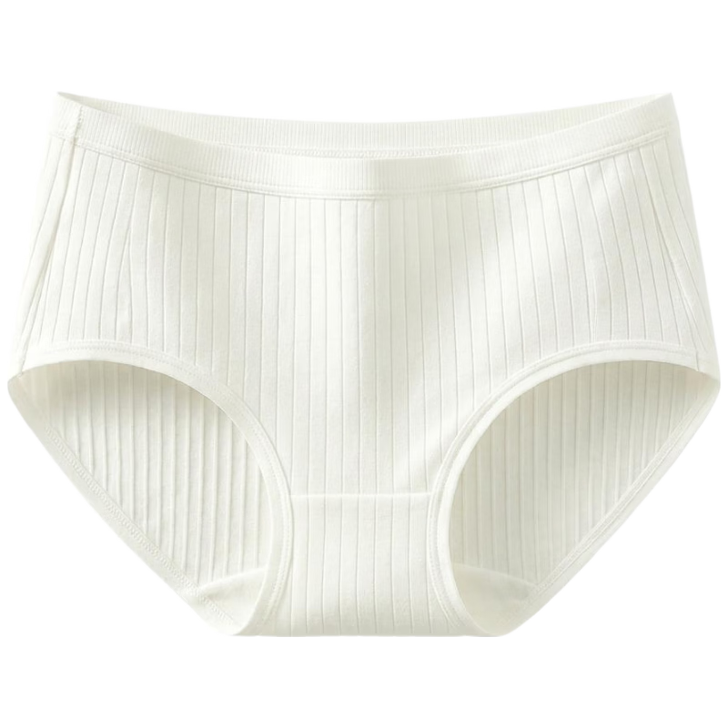 Deanqi Disposable Women's Cotton Crotch Underwear Sterile Individually Packaged Thick Breathable Striped 5-Pack XL