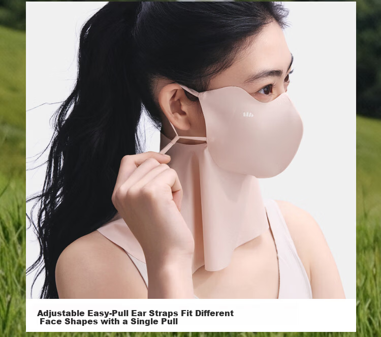 Beneunder Sunscreen Neck Mask Women's Sun Protection Face Cover Lightweight Full Face UV Protection Face Bikini Distant Mountain Gray 19