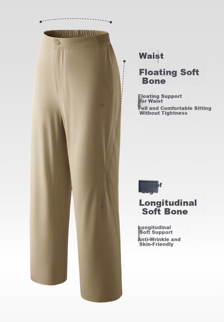 Banana Under Women's Long Pants 3D High Elastic Water-Repellent Cooling Quick-Dry Straight Softshell Pants EL001 Dusk Black M 10