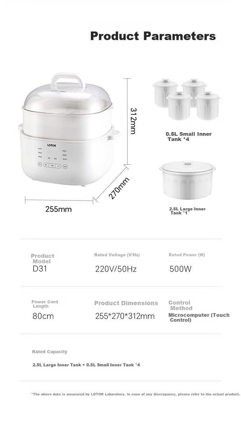 LOTOR Multifunctional Electric Stew Pot, Home Double Boiler, Small Capacity Soup Pot, Bird's Nest Stewing Cup, Soup Cooking Pot, Baby Porridge Cooking Tool 13