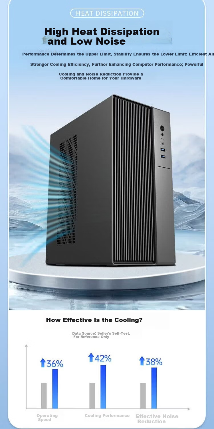 Weipuna New Desktop Computer Host Office Commercial Home Enterprise Entertainment E-commerce Desktop PC Host Full Set [Core i3-4170 8G 256G] 12
