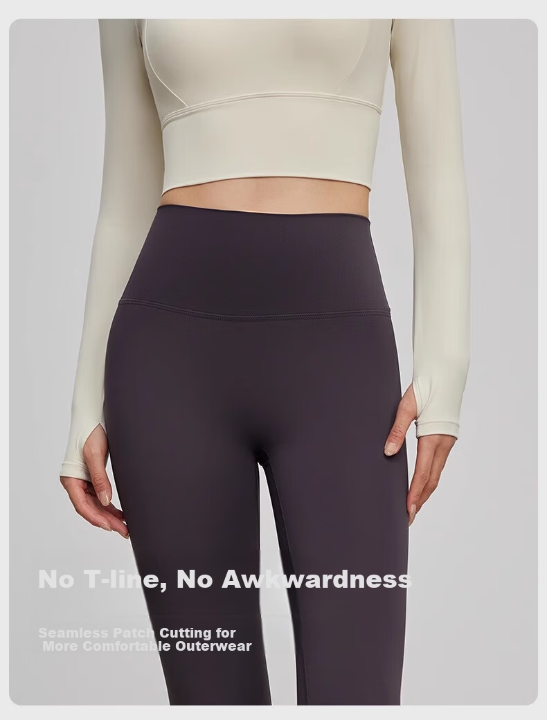 NEVER ME Women's Yoga Pants Sports Running Fitness Shark Skin Summer High-Waist Tight Pilates Training Wear 4