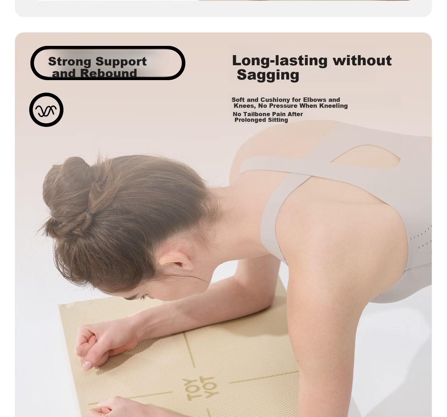 Yottoy Balance Pad Yoga Mat Flat Support Core Training Yoga Fitness Quiet Non-Slip Thickened Soft Foam Kneeling Pad 13