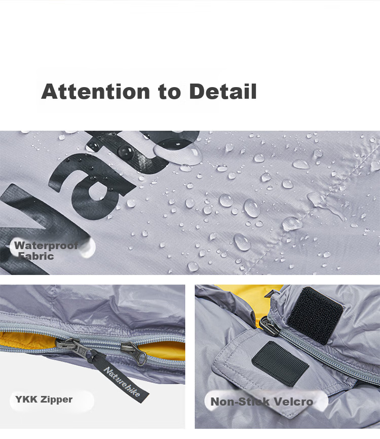 Naturehike Outdoor Lightweight Portable Adult Down Sleeping Bag with Duck Down Insulation for Camping and Cold Weather 12