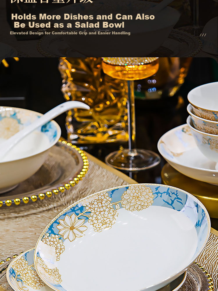 Pearson Jingdezhen Ceramic Dinnerware Set Autumn Melody 24-Piece Bowl and Plate Set Housewarming Gift 7