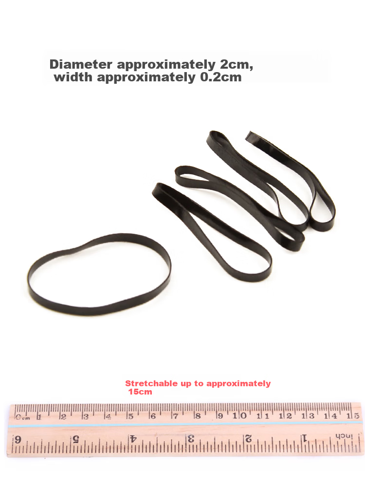 Jing Xiaodi Approximately 500 Thickened and Reinforced Disposable Elastic Hair Ties High Elasticity Hair Bands Children's Black Rubber Bands 8