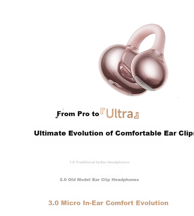 1MORE S20Ultra Bluetooth Ear Clip Bone Conduction Concept Open-Ear Noise Cancelling Headphones Pearl White 4