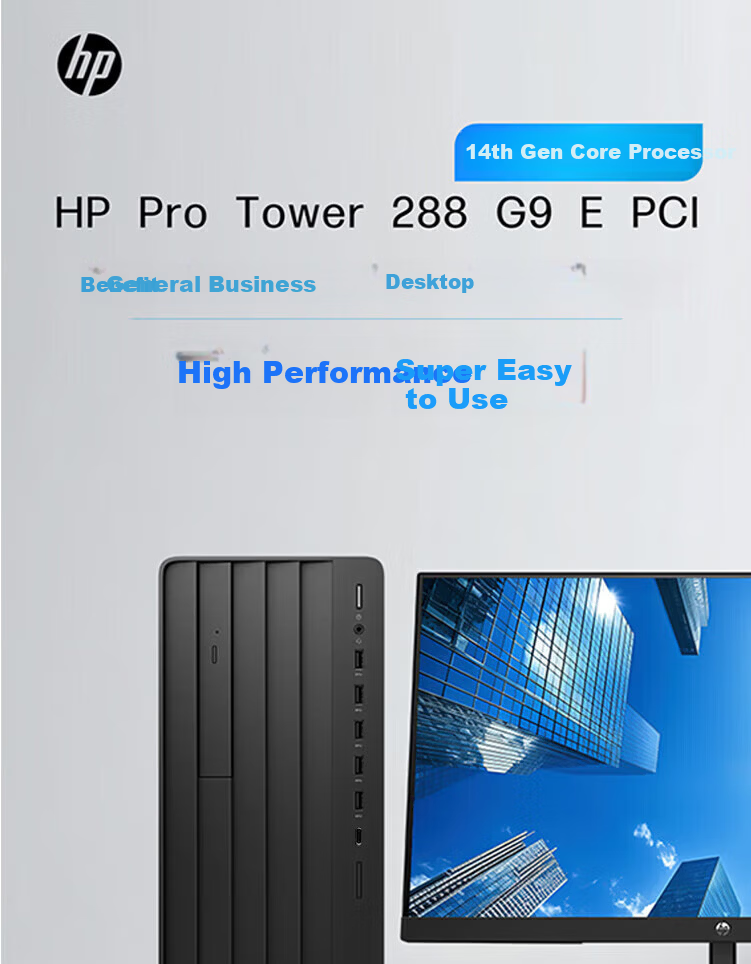 HP Desktop Computer 288 G9E Commercial Office Computer (I7-14700, 16GB RAM, 1TB SSD, Integrated Graphics) Customized 1