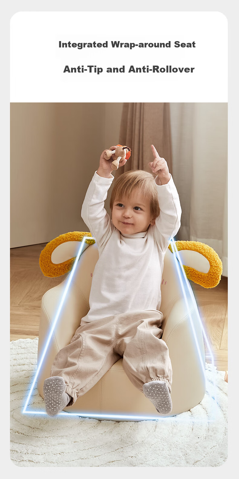 Babycare Children's Sofa Baby Seat Infant Learning Chair Reading Corner Lazy Sofa Birthday Gift Krummy Dog 5