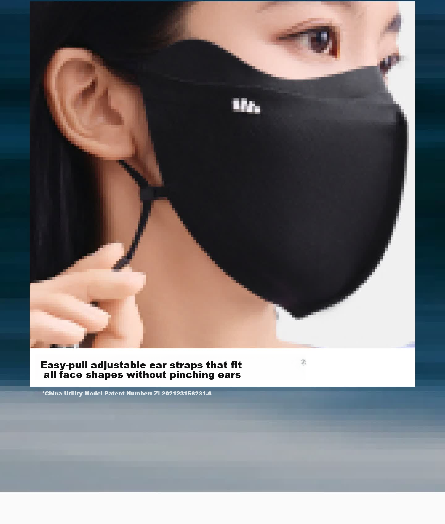 Beneunder Sunscreen Face Mask Full-Day Fresh Anti-Stuffy Eye Protection UV Protection Deodorizing Odor Neutralizing Black 25