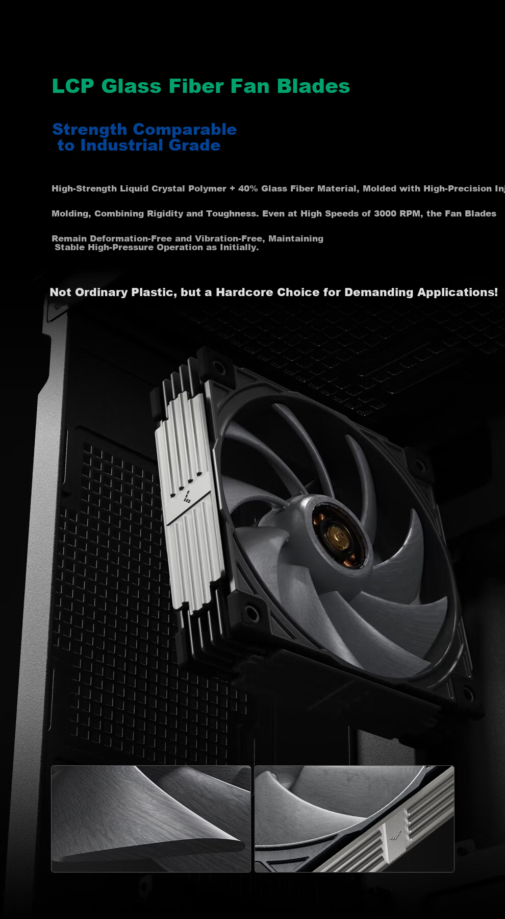 SUDKOO MACH120 Case Fan (Mach 120 Fan / LCP Blades / 30mm Industrial Grade Fan / Adjustable Center White Light / 6-Year Warranty) 7