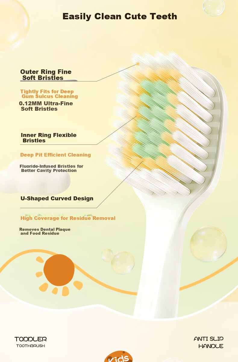 Korean Herbal Five-Grain Velvet Soft Bristle Children's Toothbrush for Ages 3-6-12, Anti-Cavity, Tooth Strengthening, Fresh Breath, Top Ten Famous Brands 8