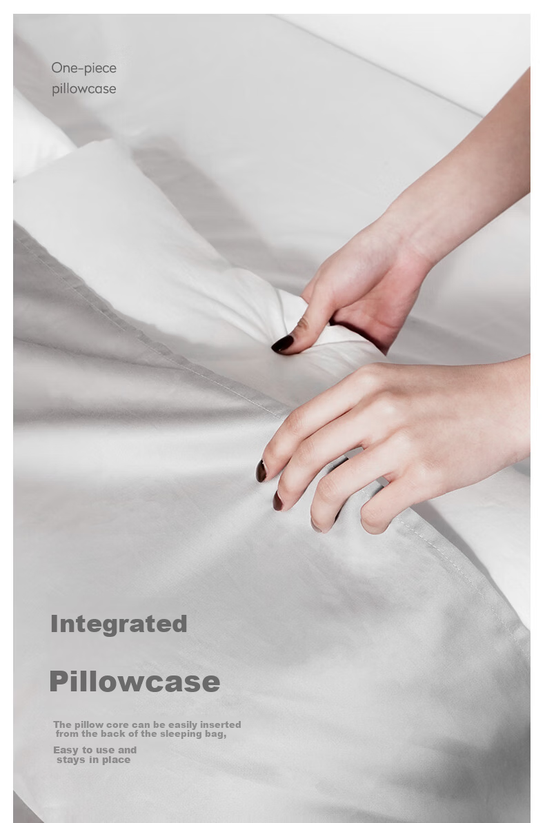 Pack All Hotel Anti-Dirt Sleeping Bag 100% Cotton Travel Skin-Friendly Portable Bed Sheet Duvet Cover 60S Sateen Cotton 210*120cm 4
