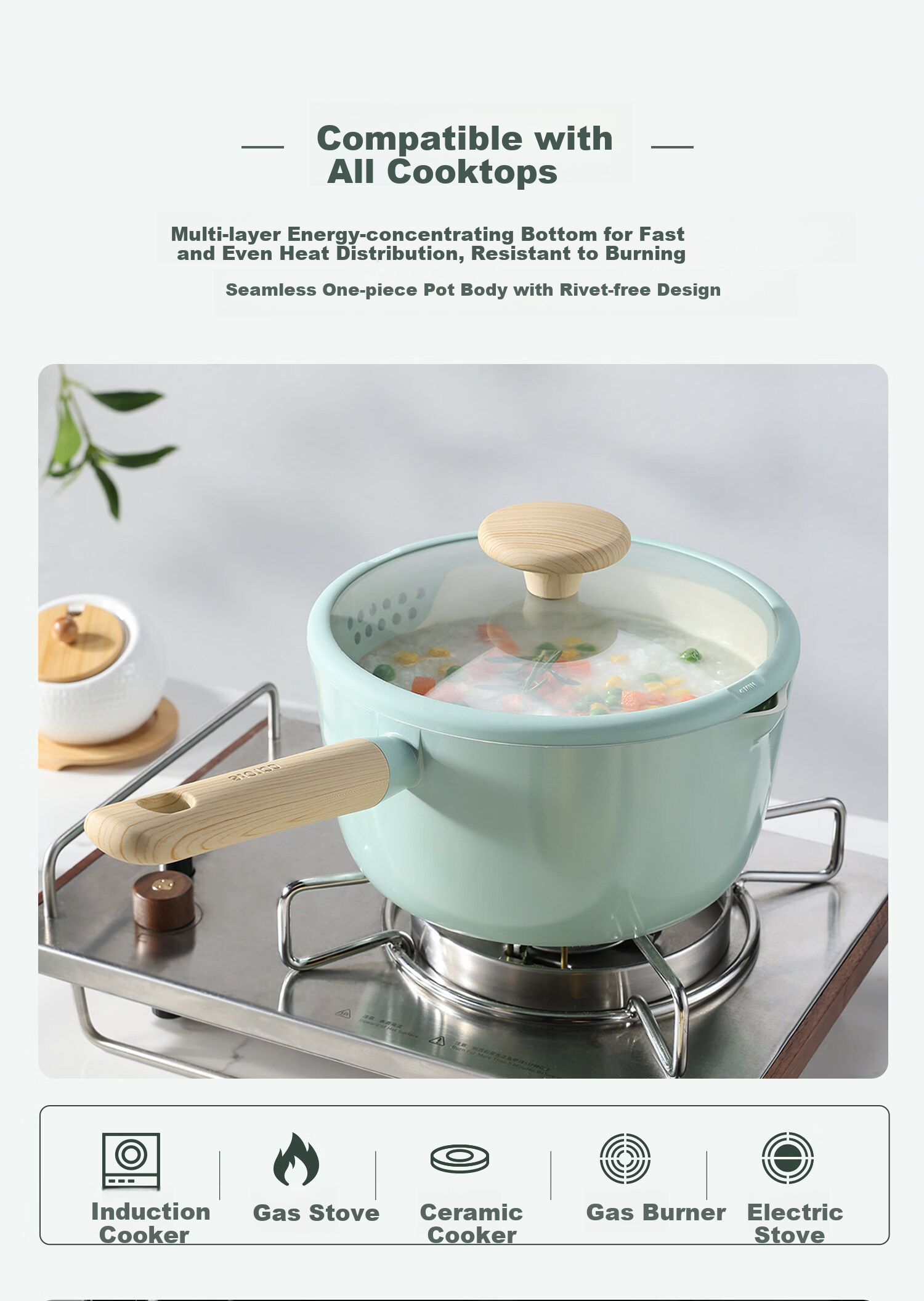 Carrot Non-Stick Milk Pot Baby Food Pot 0 Fluoride Non-Stick Milk Pan Instant Noodle Pot Gas and Induction Cooker Compatible 20cm 7