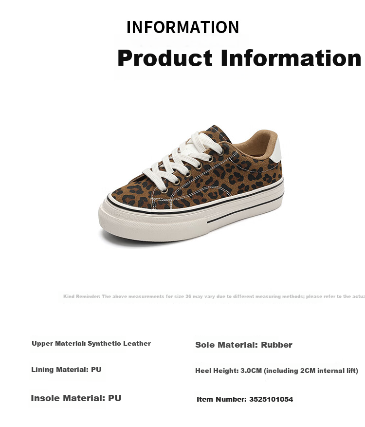 DAPHNE Women's Shoes 2026 Summer New Leopard Print Soft Sole Sneakers Casual Canvas Shoes Brown Size 38 2