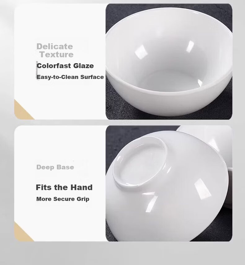 Danshi Zhiyuan White Melamine Imitation Porcelain Small Soup Bowl Rice Bowl Buffet Bowl 4.5 Inch Square Bowl Jingcang 17