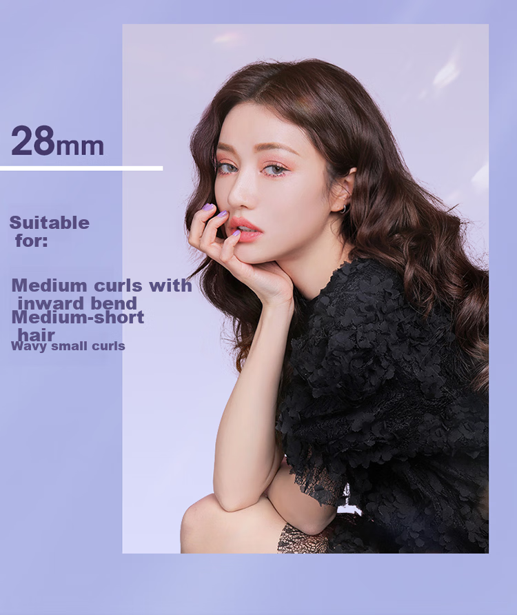 Lena Dual-Channel Negative Ion Curling Iron 32mm Large Barrel Hair Curler Damage-Free Big Waves Electric Curling Wand Bangs Short Hair Curling Iron Gift LN-S10-32 7